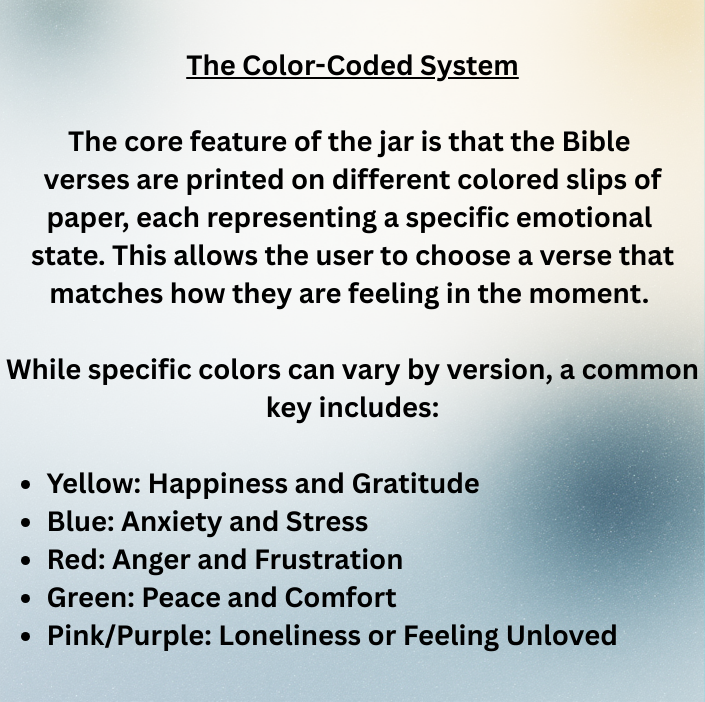Read Me When Life Feels Heavy™ – Color-Coded Bible Verse Jar