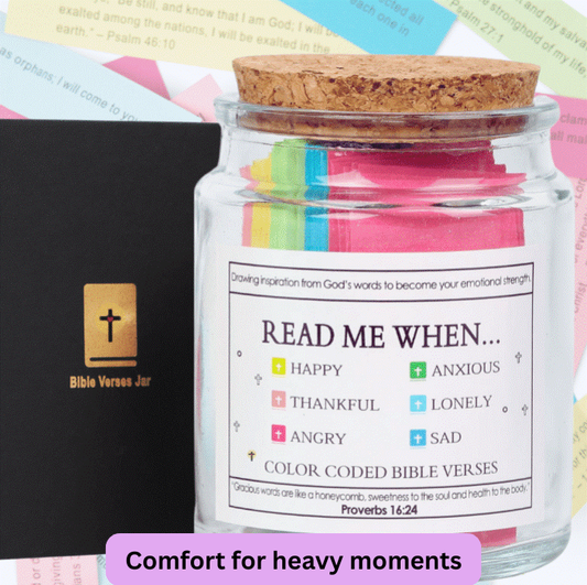 Read Me When Life Feels Heavy™ – Color-Coded Bible Verse Jar