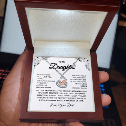 To My Daughter White Background Corner Flower