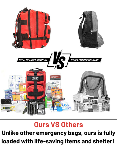 Red 72-Hour Emergency Survival Backpack
