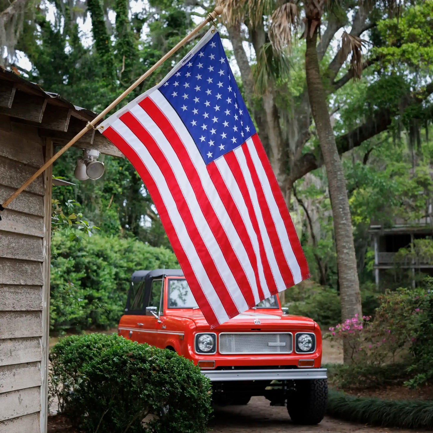 Patriot Porch Flag and Pole Set