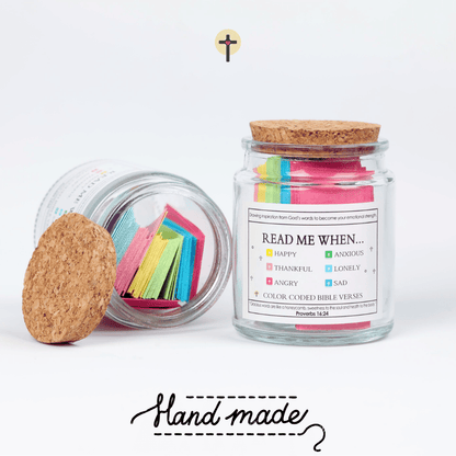 Read Me When Life Feels Heavy™ – Color-Coded Bible Verse Jar