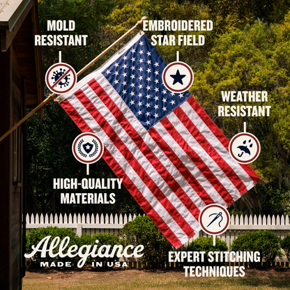 Patriot Porch Flag and Pole Set