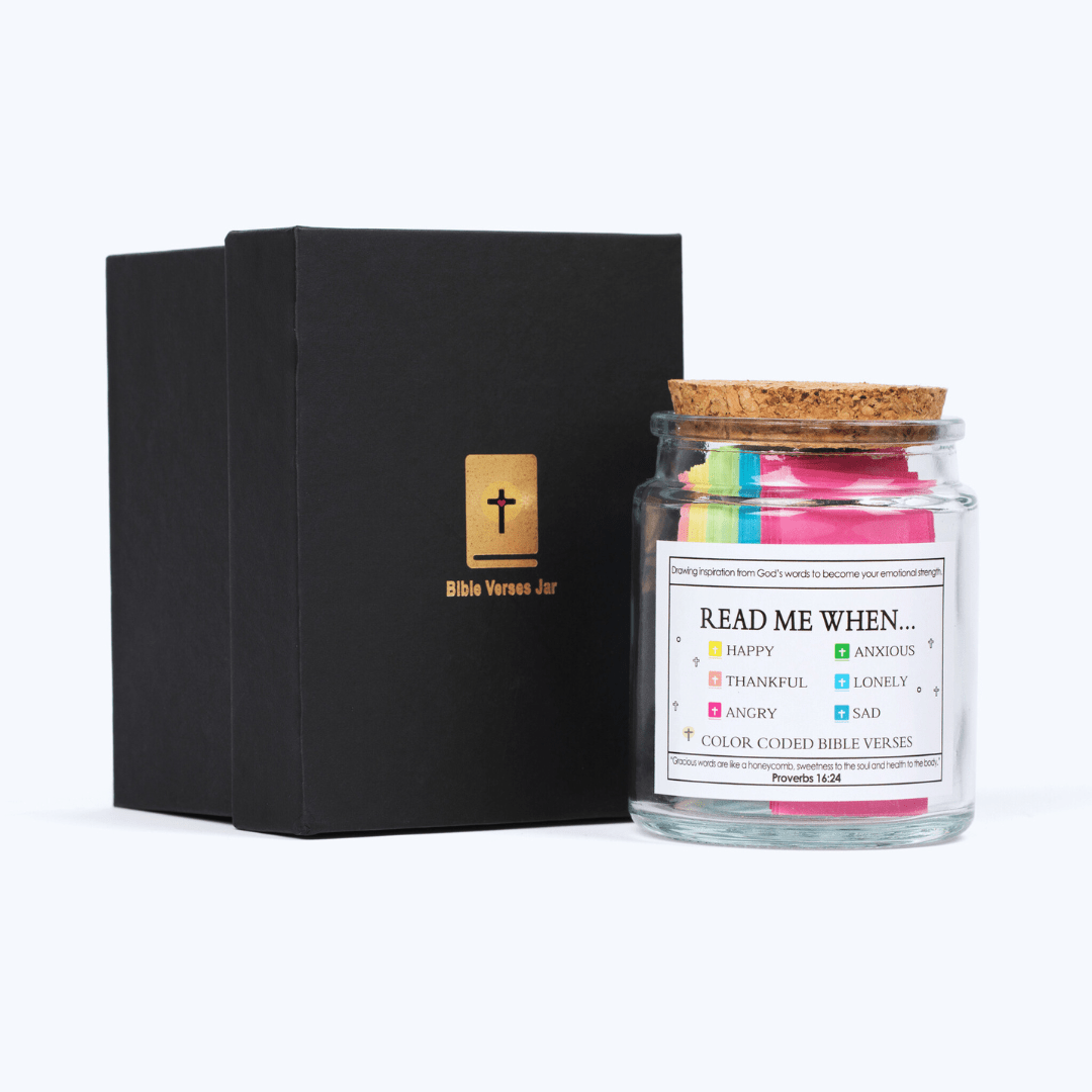 Read Me When Life Feels Heavy™ – Color-Coded Bible Verse Jar