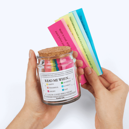 Read Me When Life Feels Heavy™ – Color-Coded Bible Verse Jar