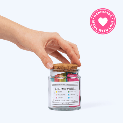 Read Me When Life Feels Heavy™ – Color-Coded Bible Verse Jar