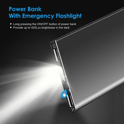UltraSlim Power Bank with LED Light
