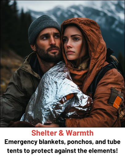 Red 72-Hour Emergency Survival Backpack
