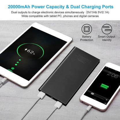 UltraSlim Power Bank with LED Light